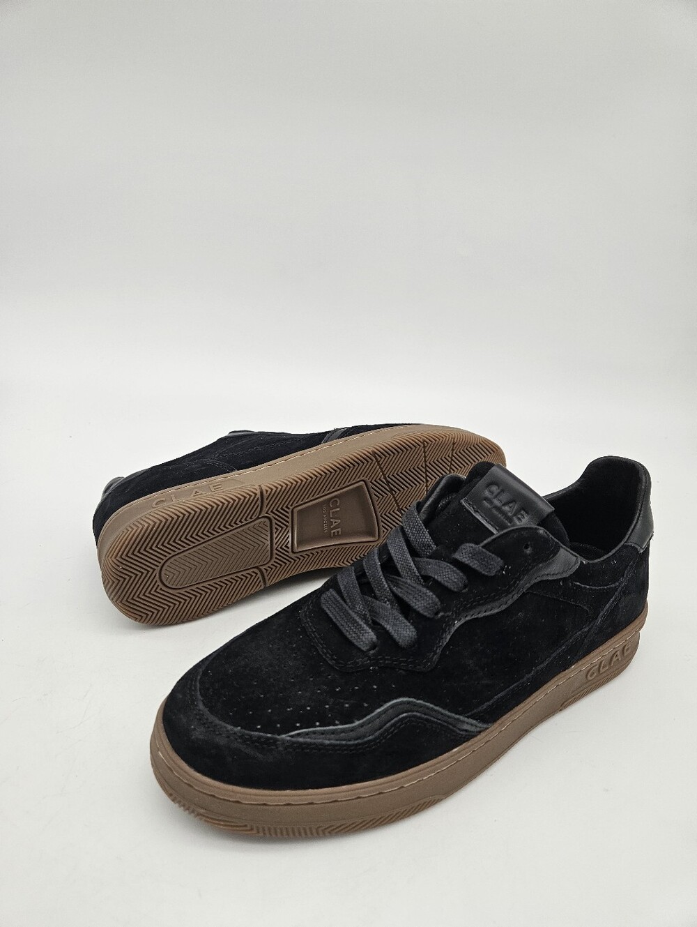 CLAE Haywood Suede Court Sneakers Mens Black Sz 7.5